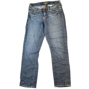 Vintage Y2K Lucky Brand Capri Jeans Womens 8/29 Sofia‎ Stretch Mid Rise Denim